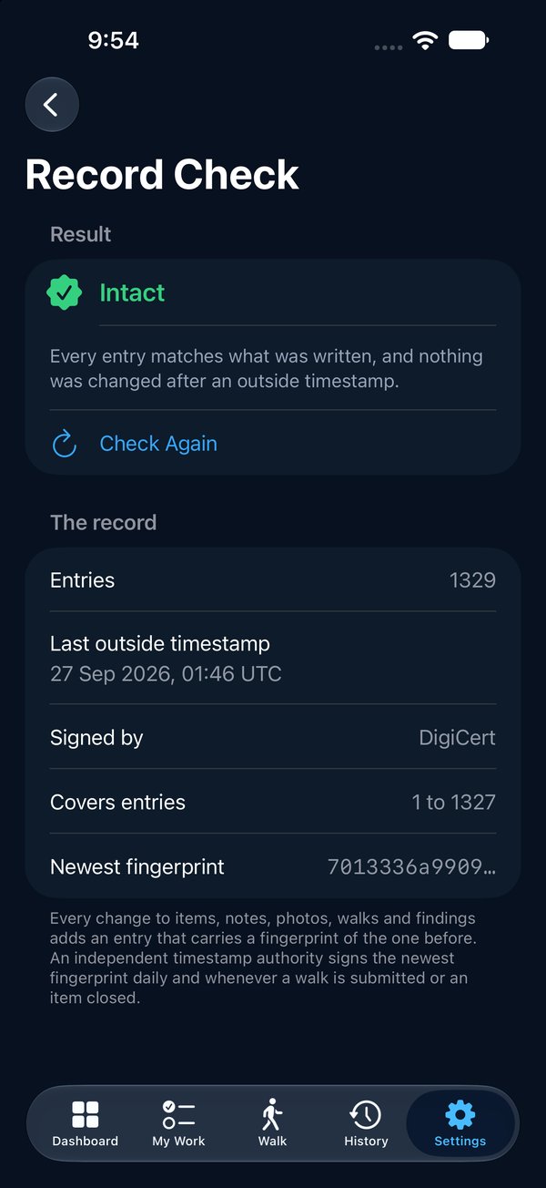 Record Check: Intact, 1084 entries, last outside timestamp signed by DigiCert