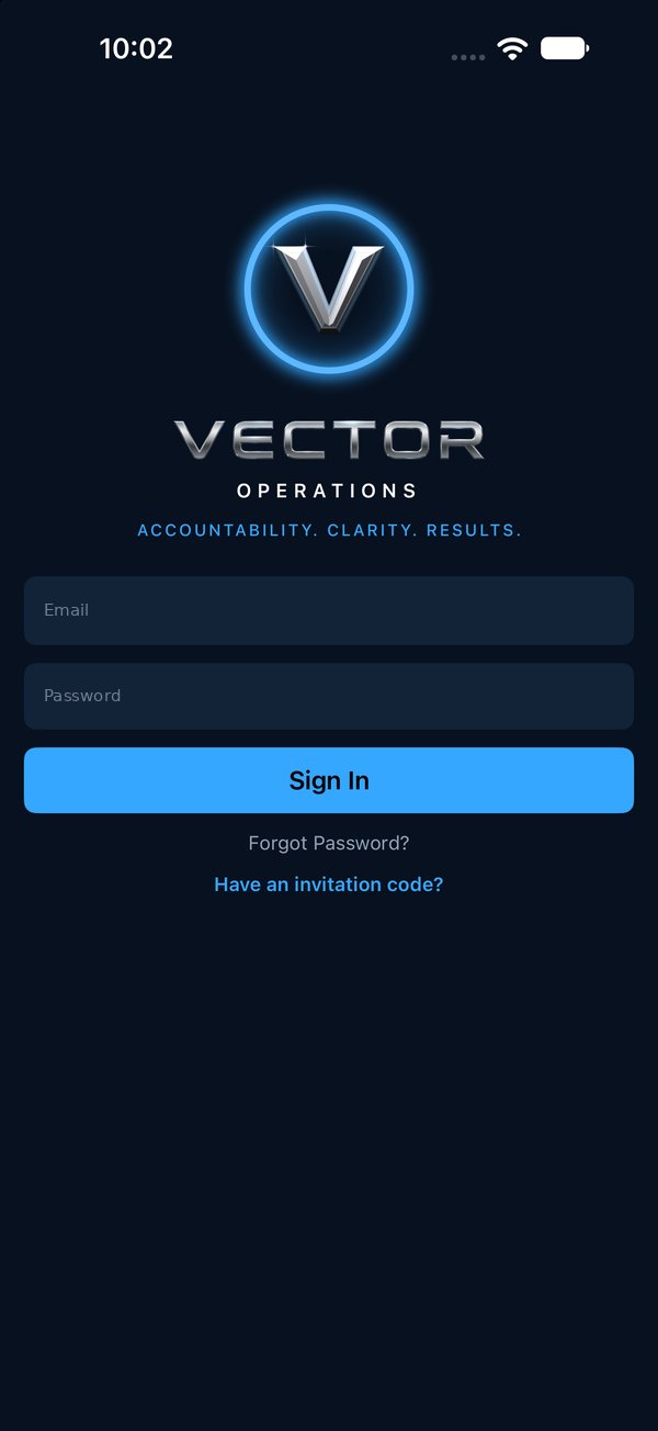 Vector sign-in screen with Forgot Password and Have an invitation code